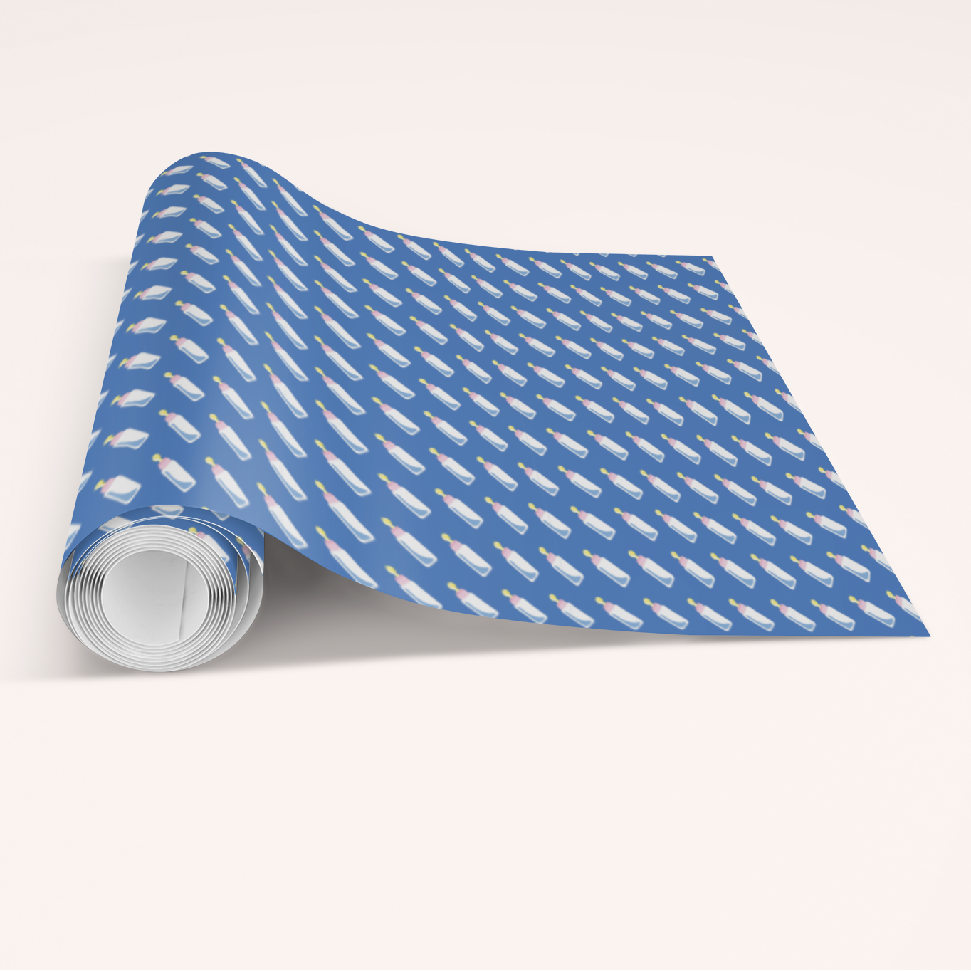 Baby Bottle Luxury Gift Wrap Set – Pink or Blue with Matching Tags
