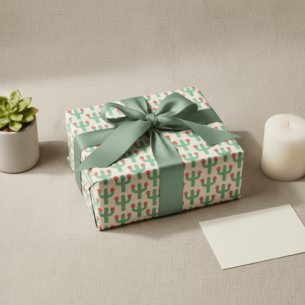 Cactus Flower Gift Wrap Set - Mac and Lilly