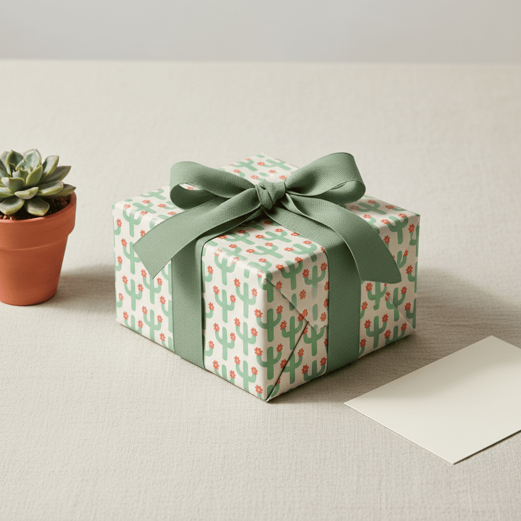 Cactus Flower Gift Wrap Set - Mac and Lilly