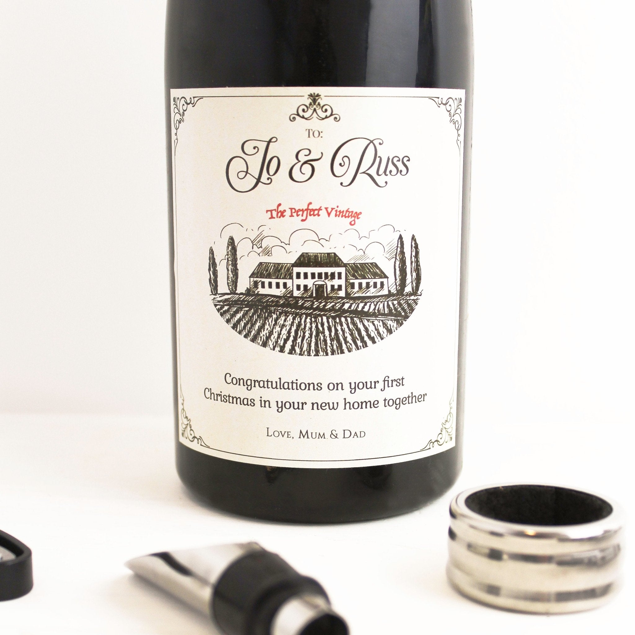 Personalised Champagne Bottle Bar Set - Mac and Lilly