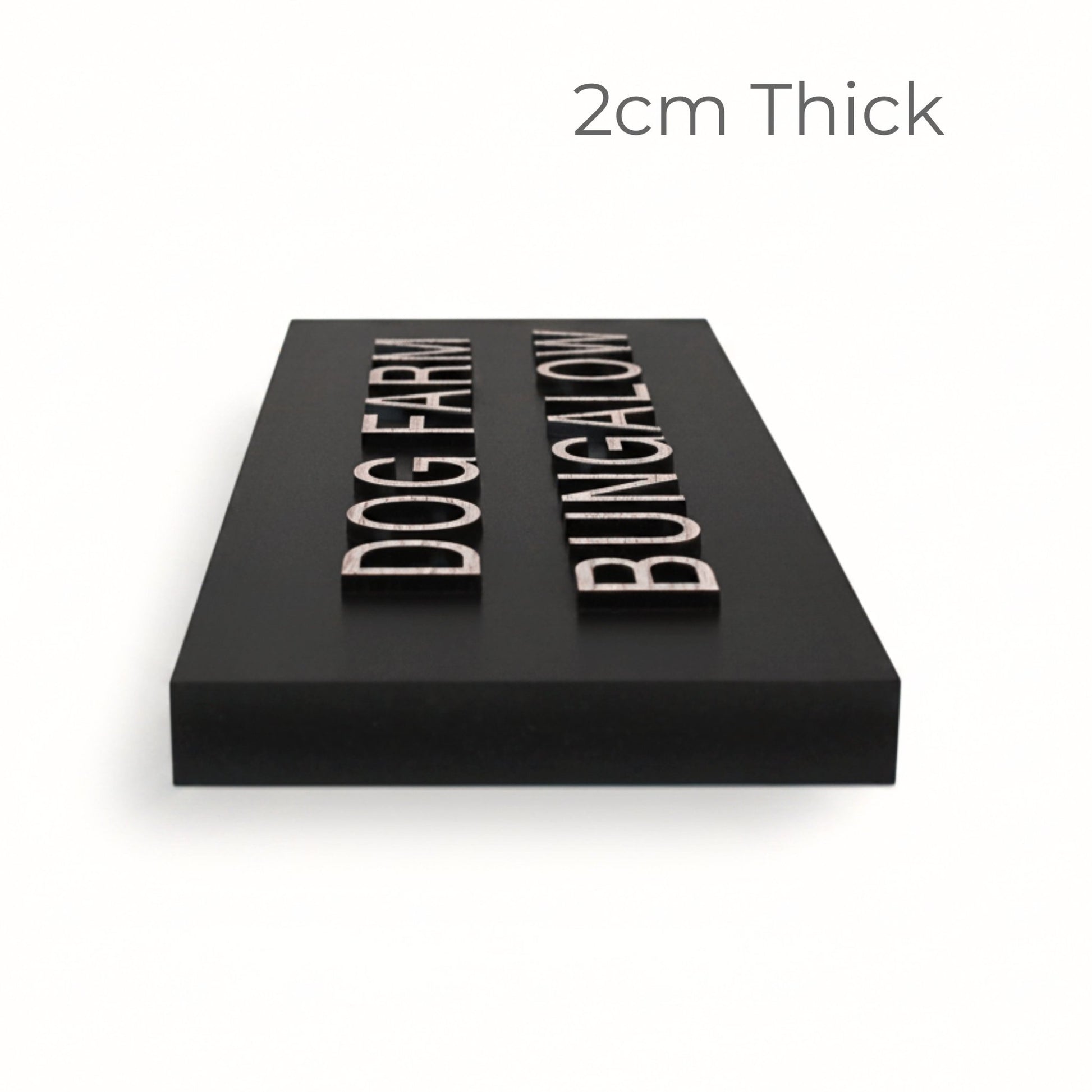 Classic Raised Letter House Sign | Modern Black Address Sign | Mac & Lilly UK Sign Makers - Mac and Lilly