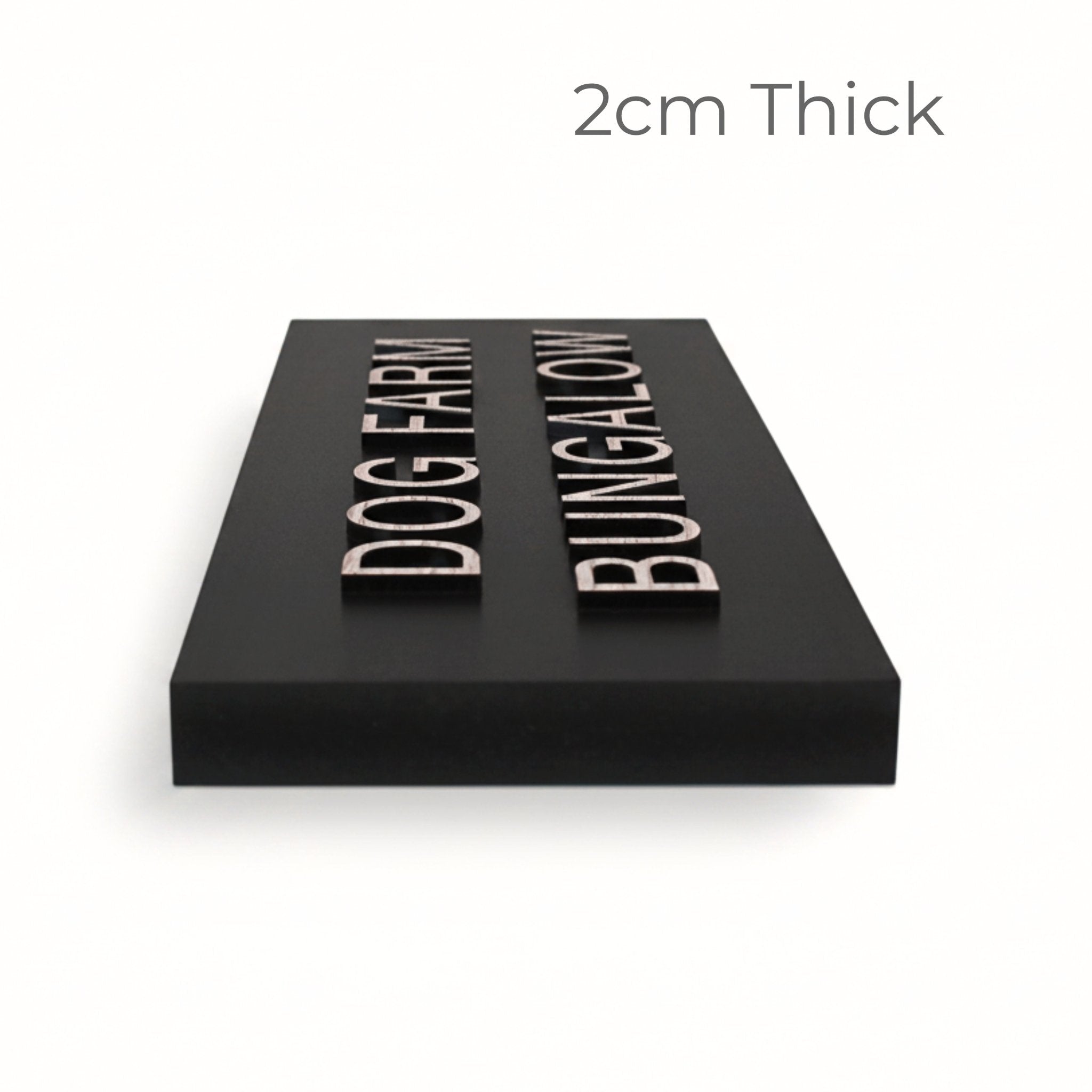 Classic Raised Letter House Sign | Modern Black Address Sign | Mac & Lilly UK Sign Makers - Mac and Lilly