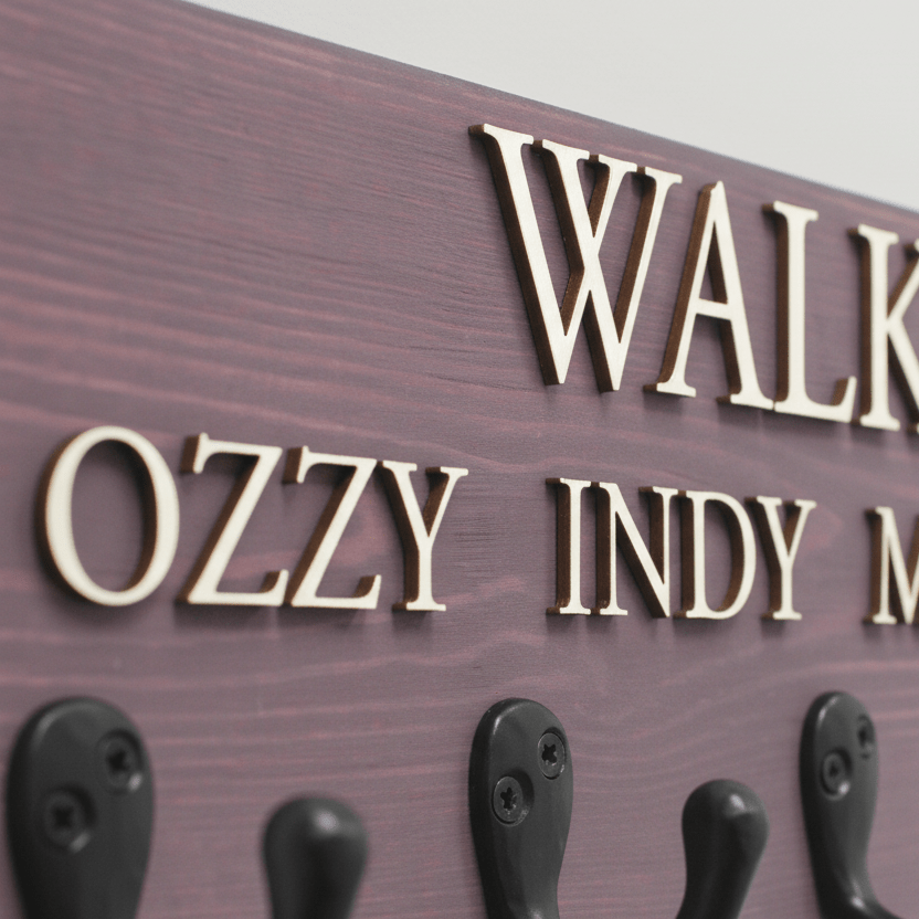 Personalised 'WALKIE'S' Dog Lead Hook - Mac and Lilly