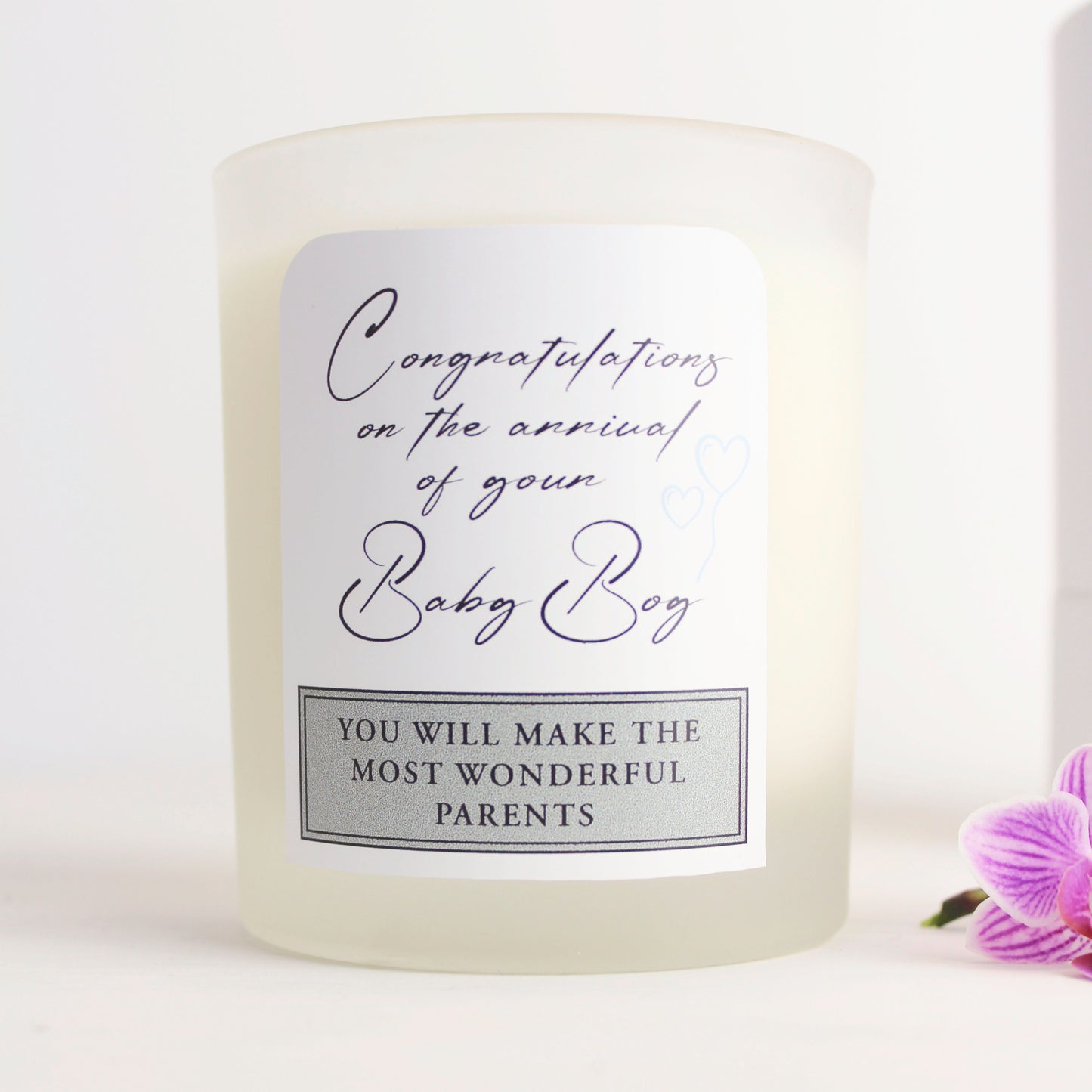 Congratulations 'It's a Boy'  - Personalised - Signature Candles