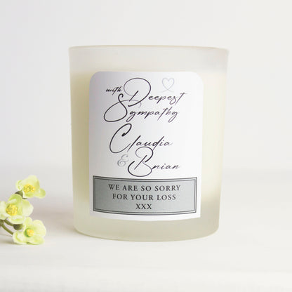 With Deepest Sympathy - Personalised - Signature Candles