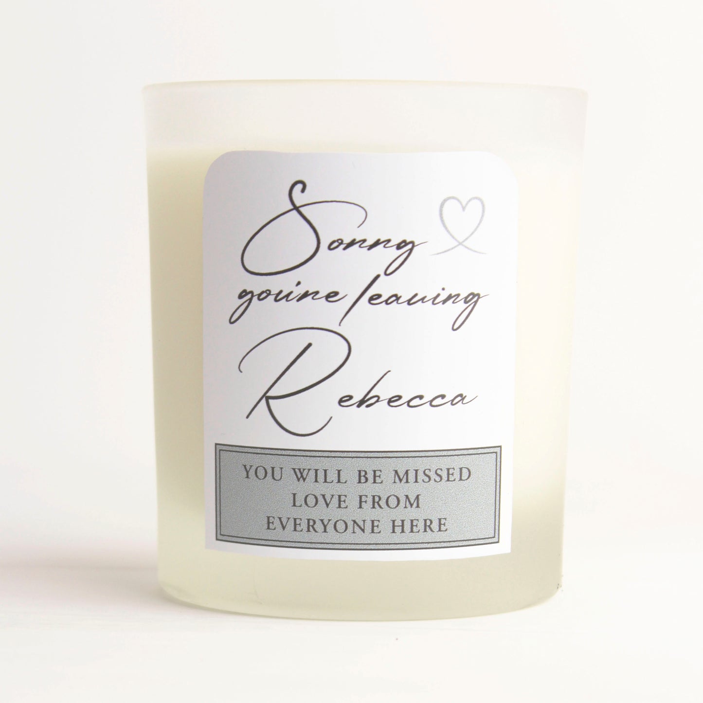 Sorry You're Leaving - Personalised - Signature Candles