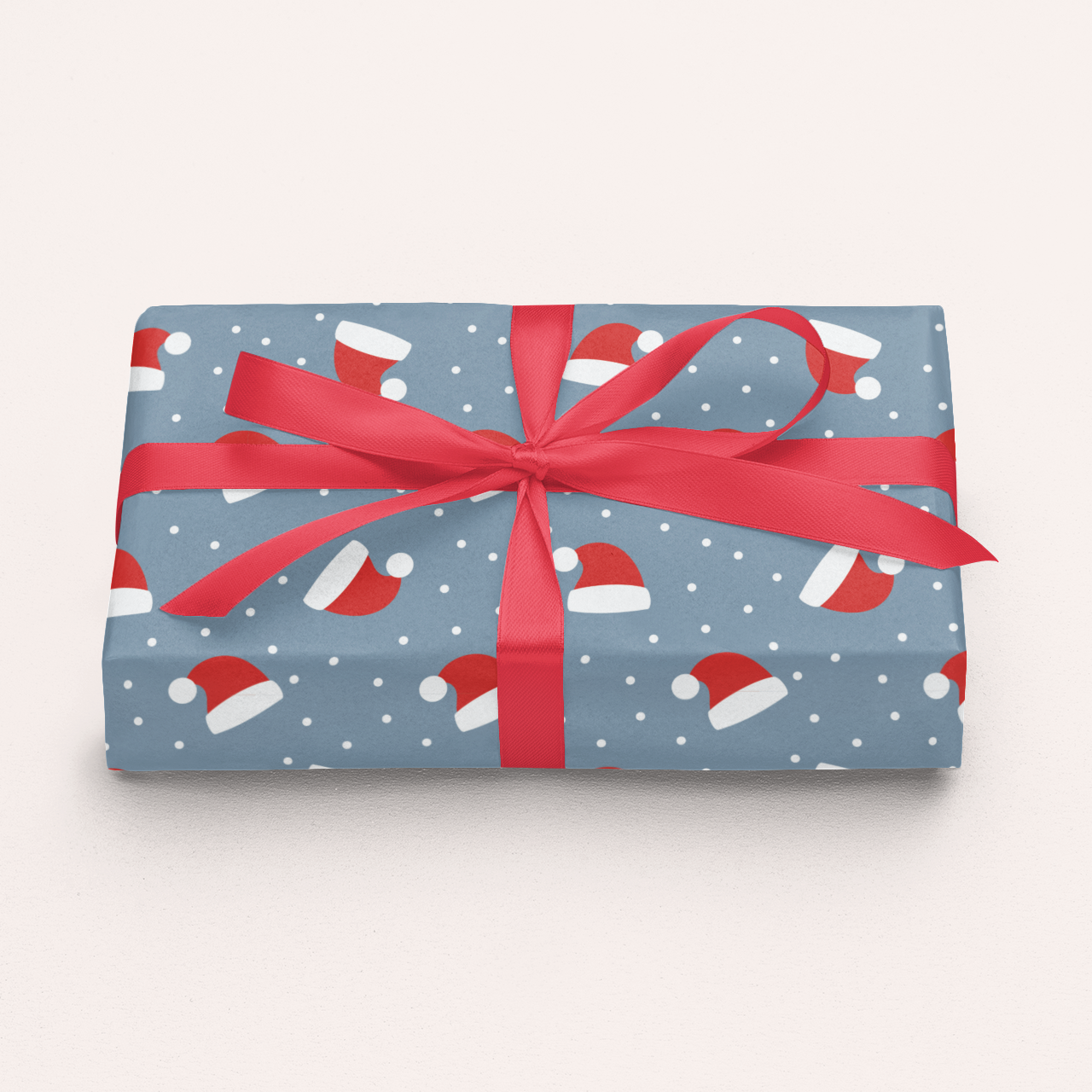 Santa Hat Snowflake Gift Wrap
