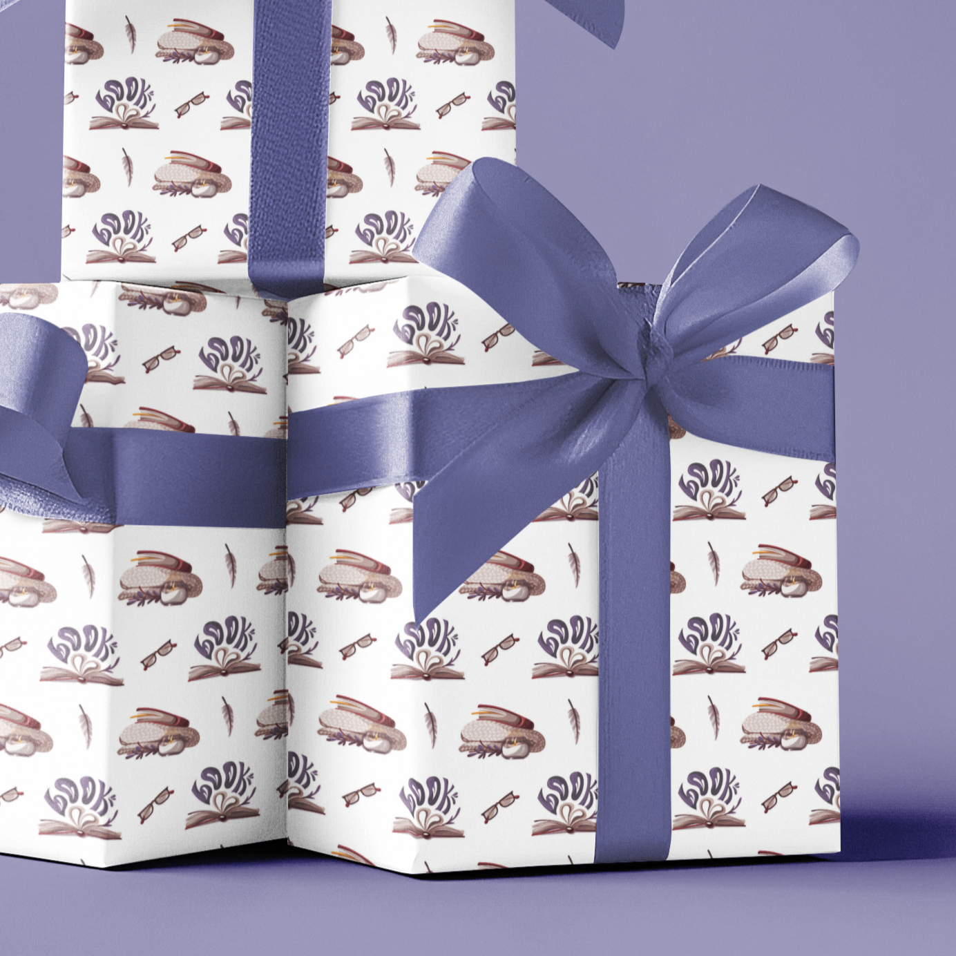 Gift wrap paper for book worms  and cosy vibes larger sizes available