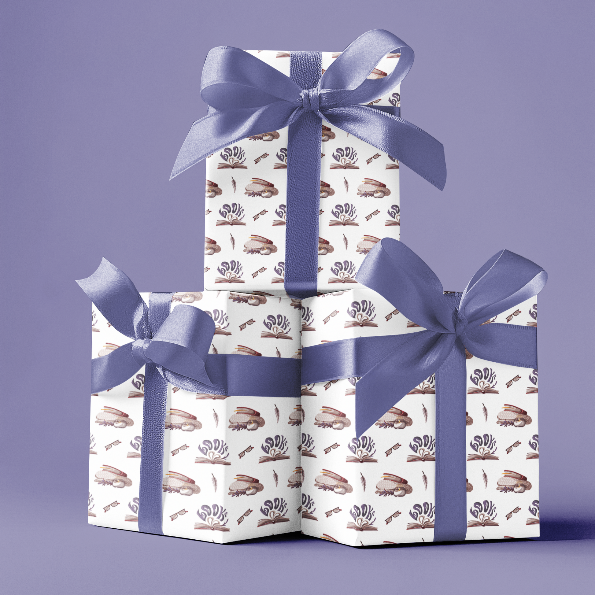 Gift wrap paper for book worms  and cosy vibes larger sizes available