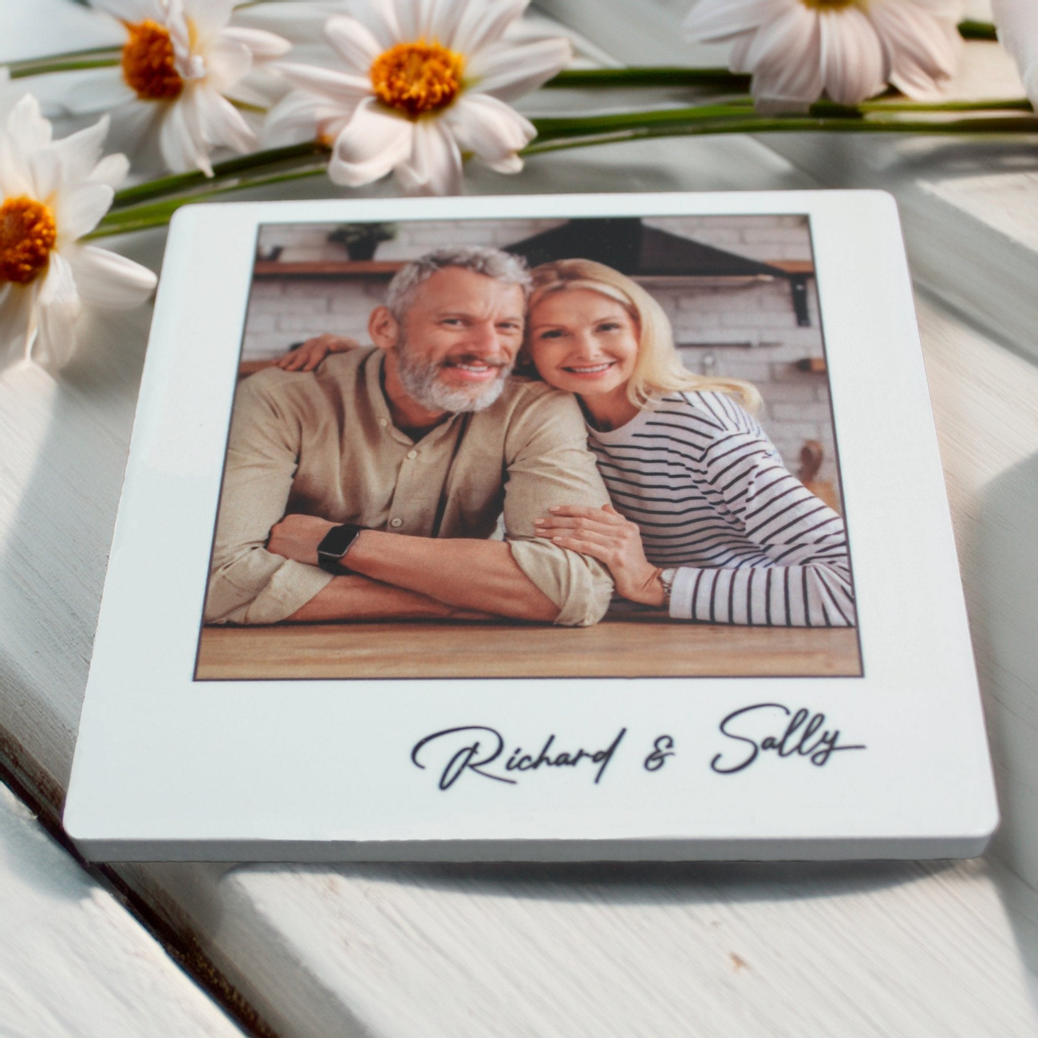 Personalised Photo Ceramic Coaster - Mac and Lilly