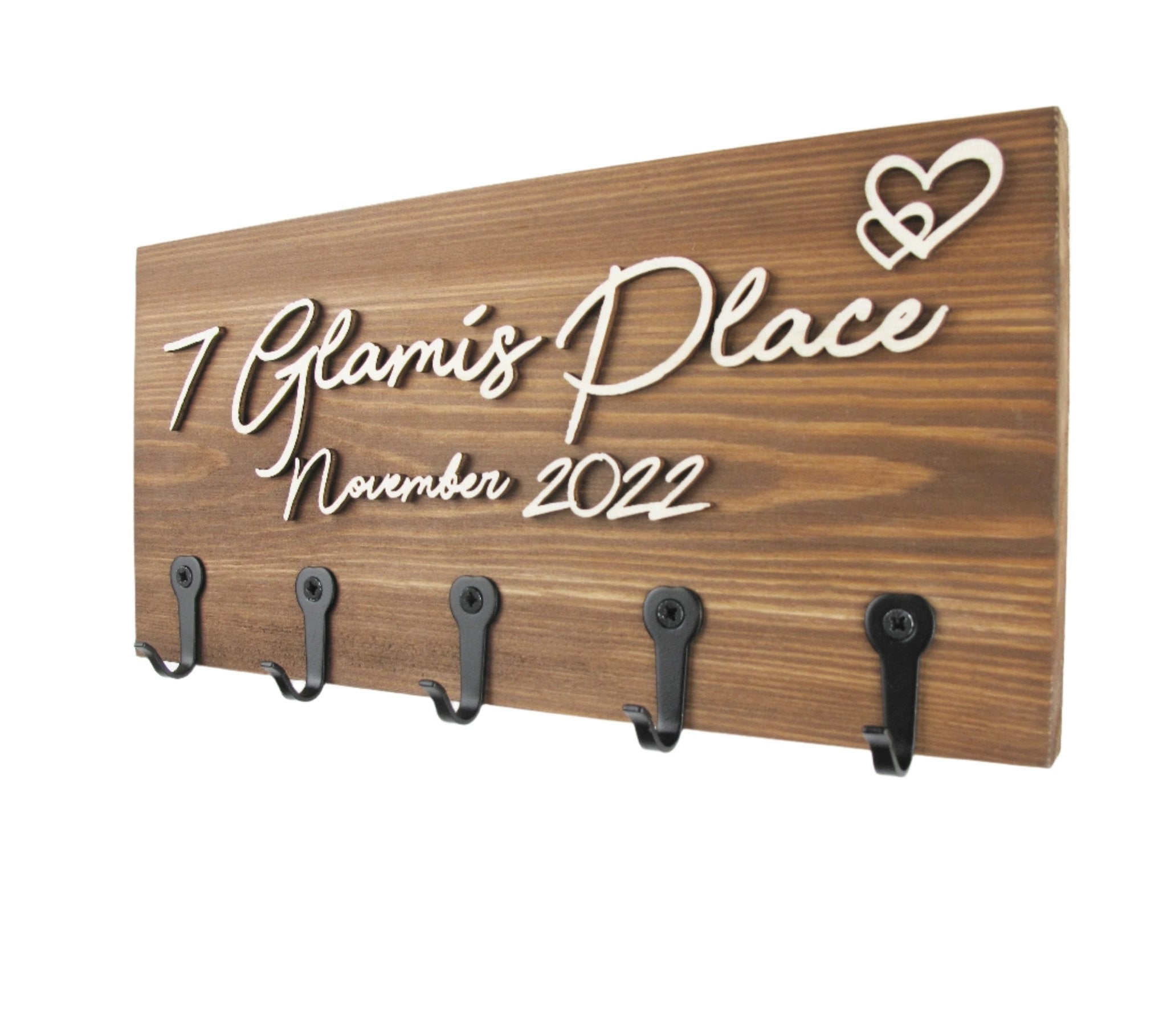 Personalised Wall - Mounted Key Holder - Mac and Lilly