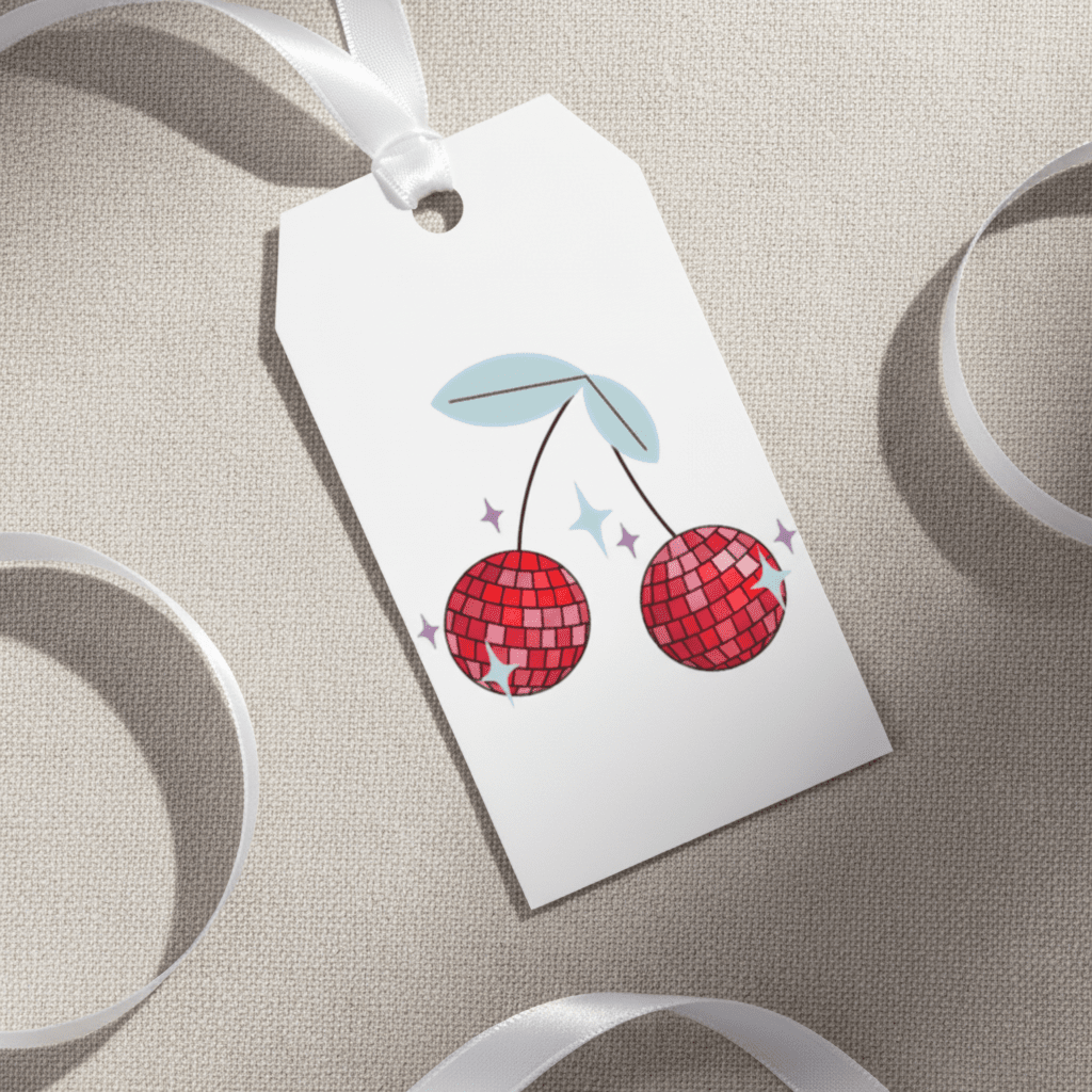 Disco Ball Cherry Wrapping Paper Set - Mac and Lilly