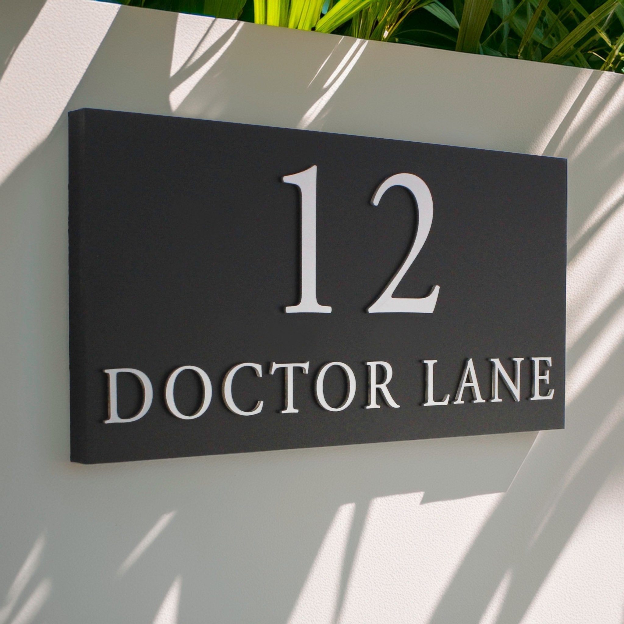 Large Personalised Raised Design House Sign - Mac and Lilly