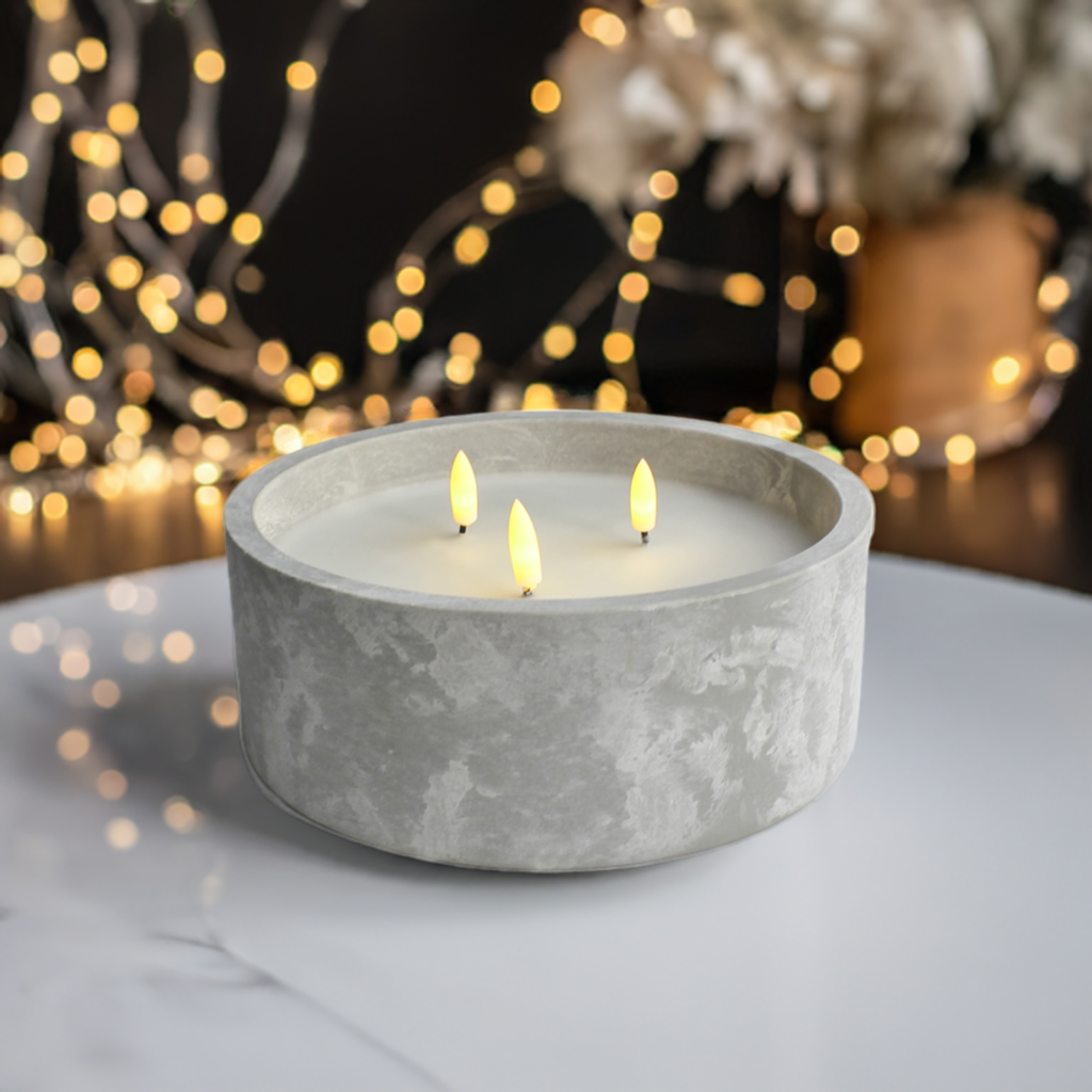 Cement Led Candle Pot