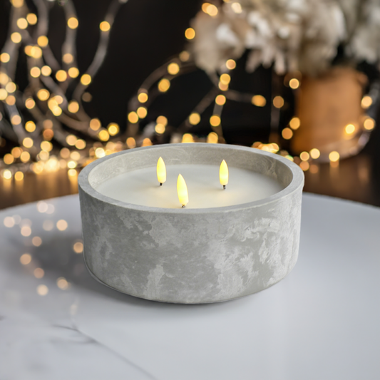 Cement Led Candle Pot