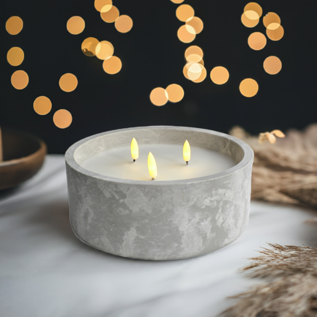 Cement Led Candle Pot