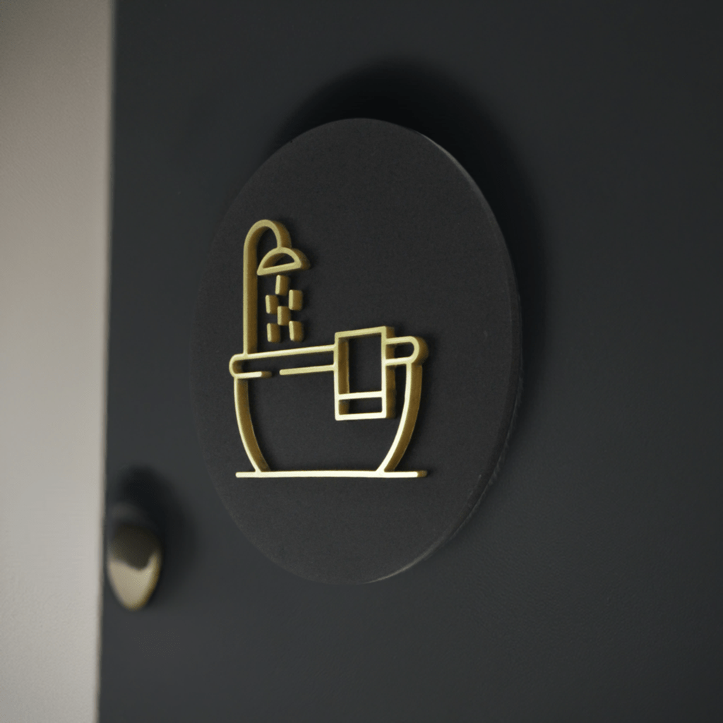 Bathroom Vintage Bath Door Plaque – Available in Two Sizes - Mac and Lilly