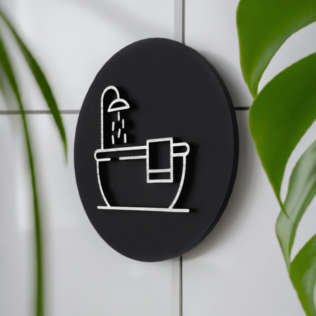 Bathroom Vintage Bath Door Plaque – Available in Two Sizes - Mac and Lilly