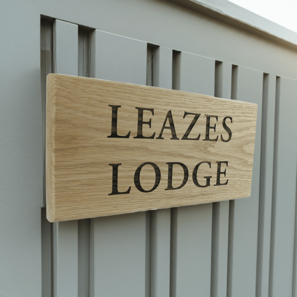 Personalised Accoya Engraved Wooden House Sign - Mac and Lilly