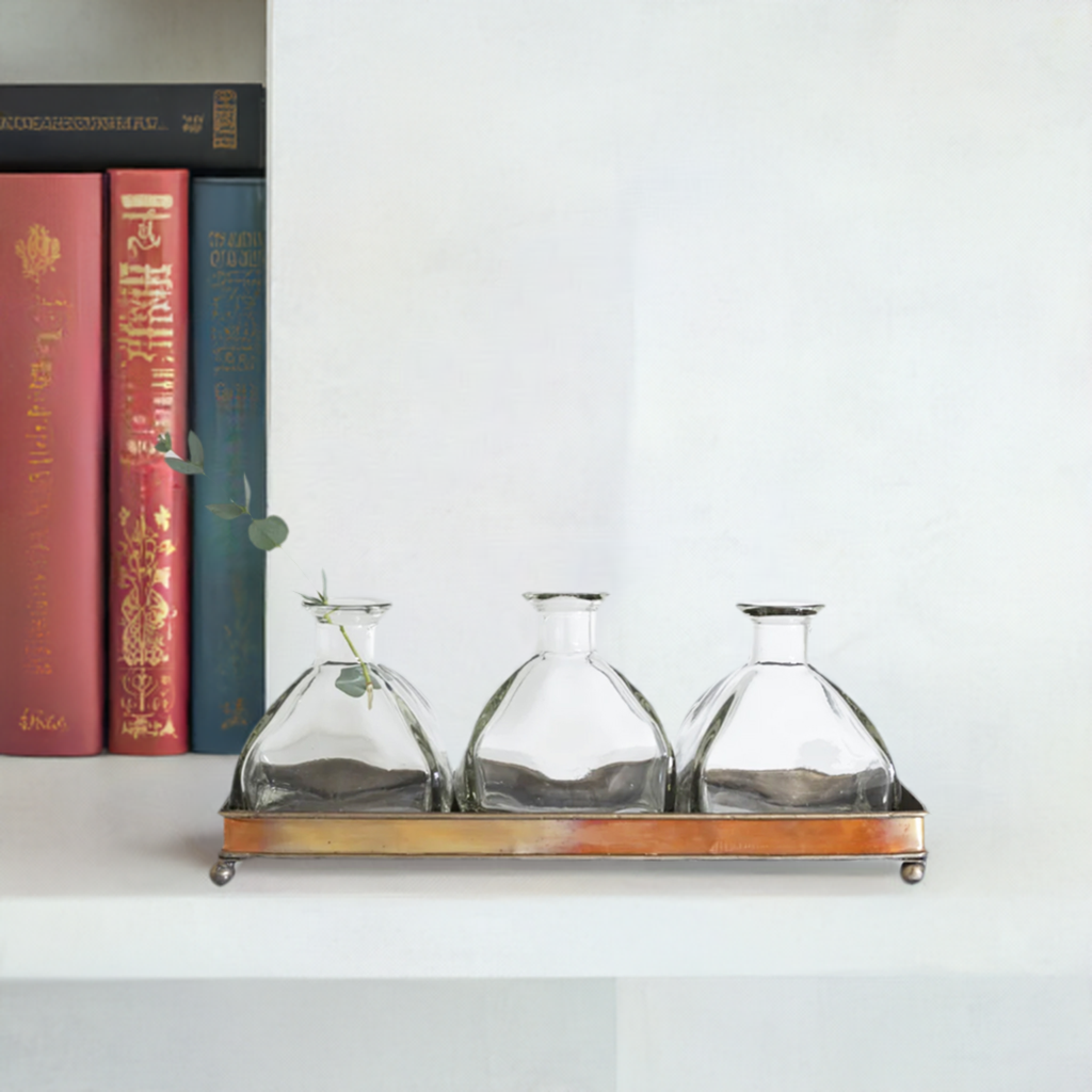 Tray with Vintage Style Vases