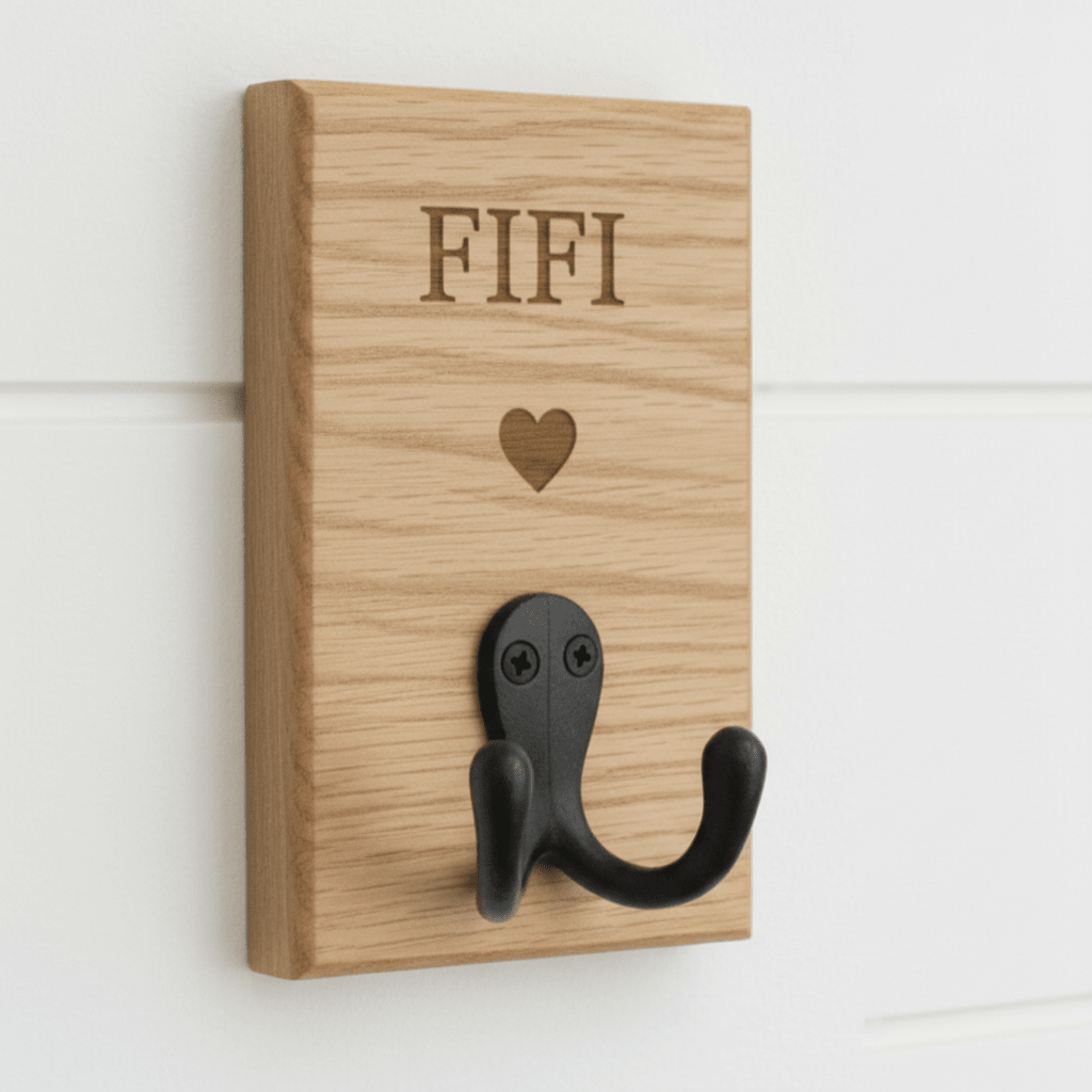 Personalised Paw Sign - Oak or Walnut - Mac and Lilly