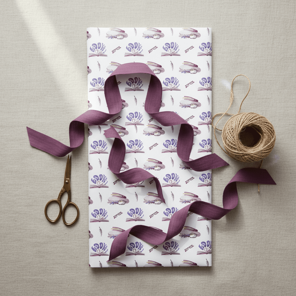 Cosy Books Luxury Gift Wrap Set – For Book Lovers & Quiet Moments - Mac and Lilly