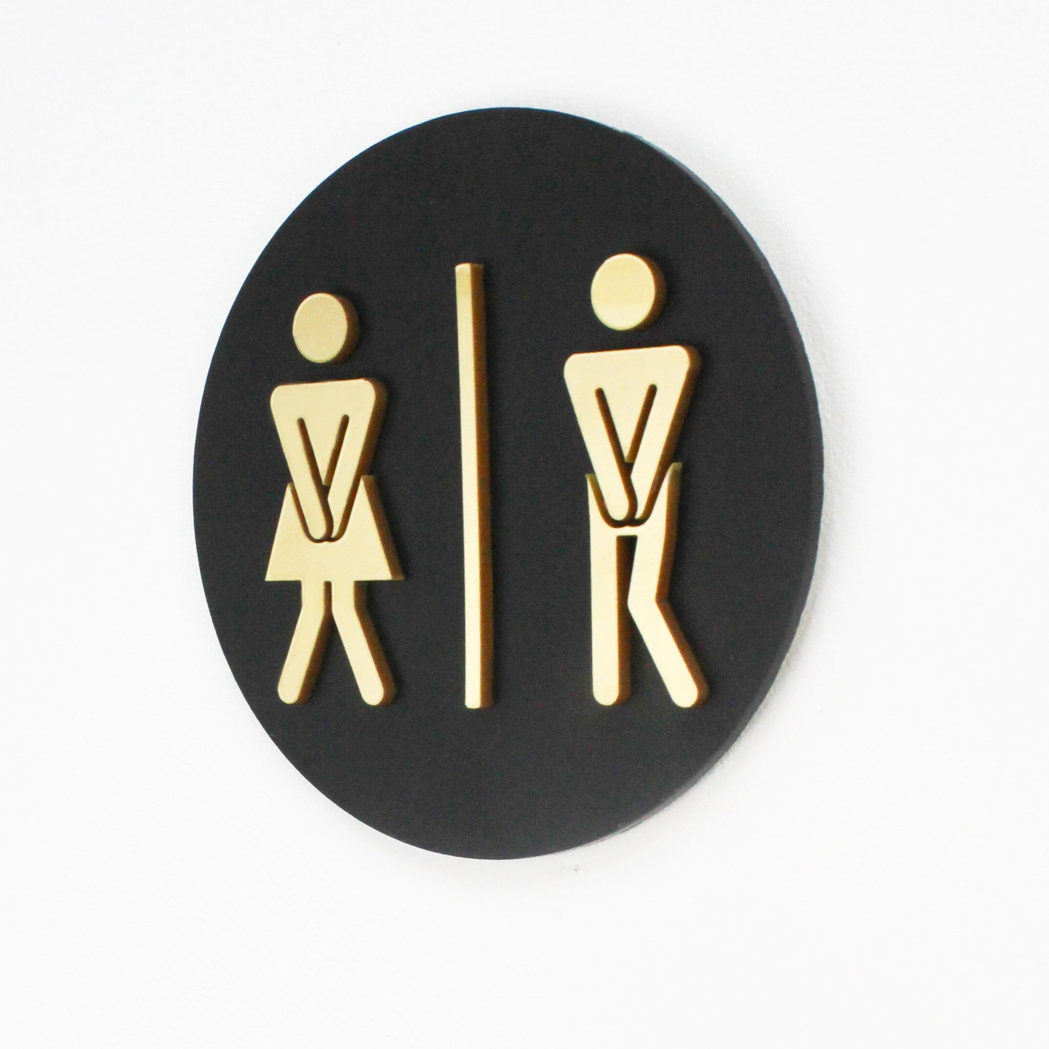 Funny Unisex Toilet Door Plaque - Available in Two Sizes - Mac and Lilly
