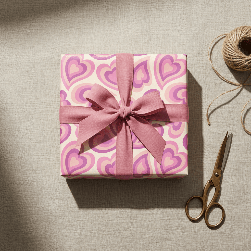 Funky Hearts Valentine’s Luxury Gift Wrap Set - Mac and Lilly