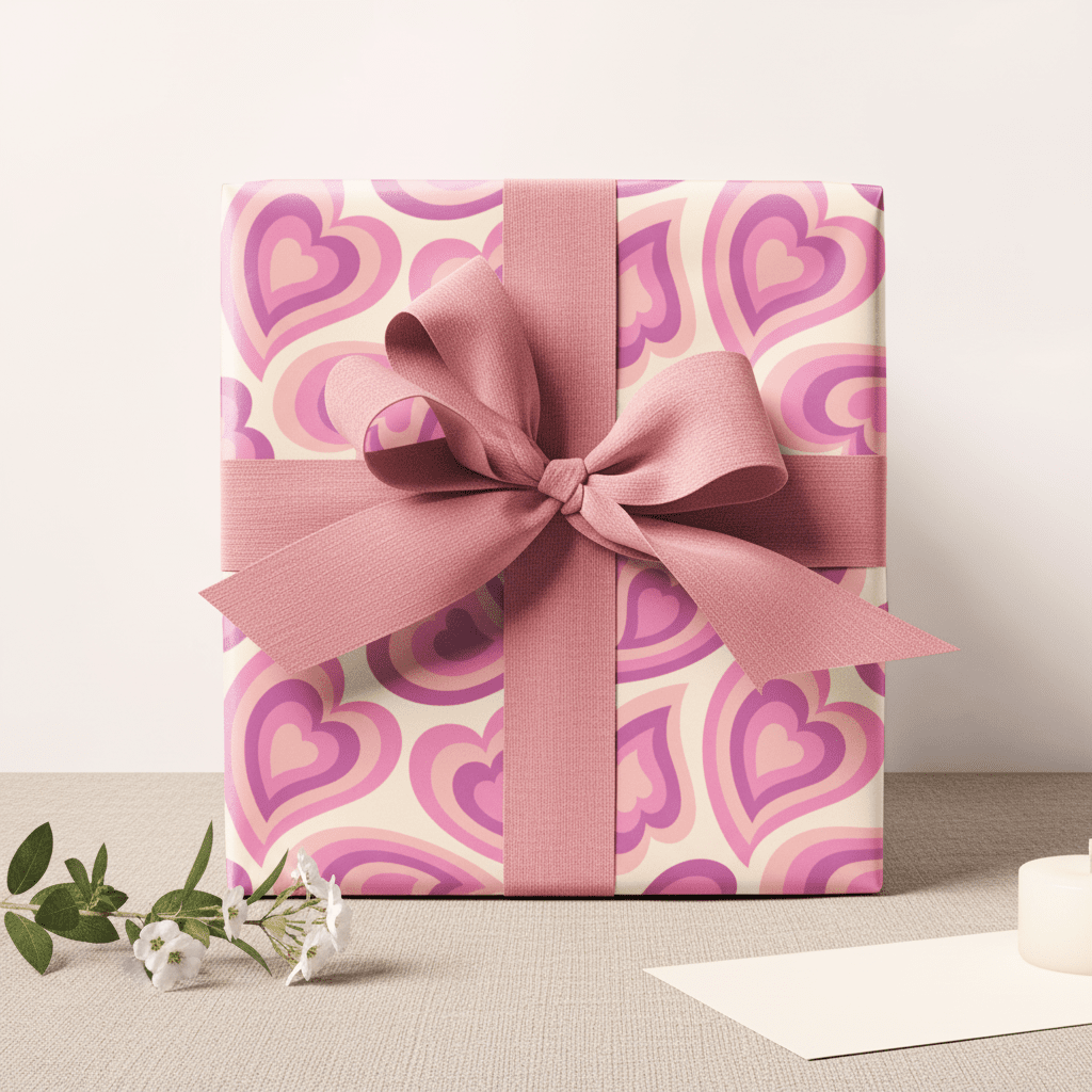 Funky Hearts Valentine’s Luxury Gift Wrap Set - Mac and Lilly