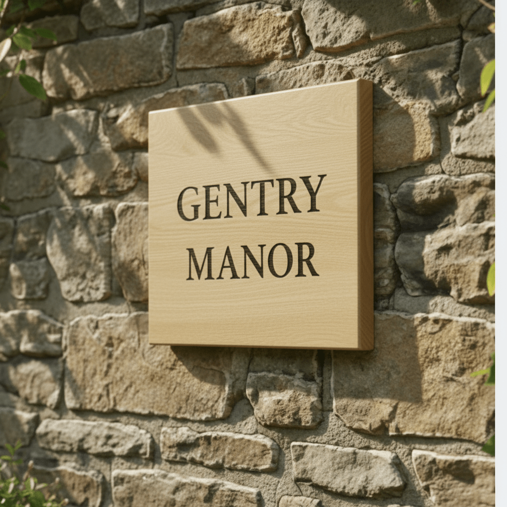 Accoya square Wood Engraved House Sign | Solid Wood Address Sign | Mac & Lilly UK - Mac and Lilly