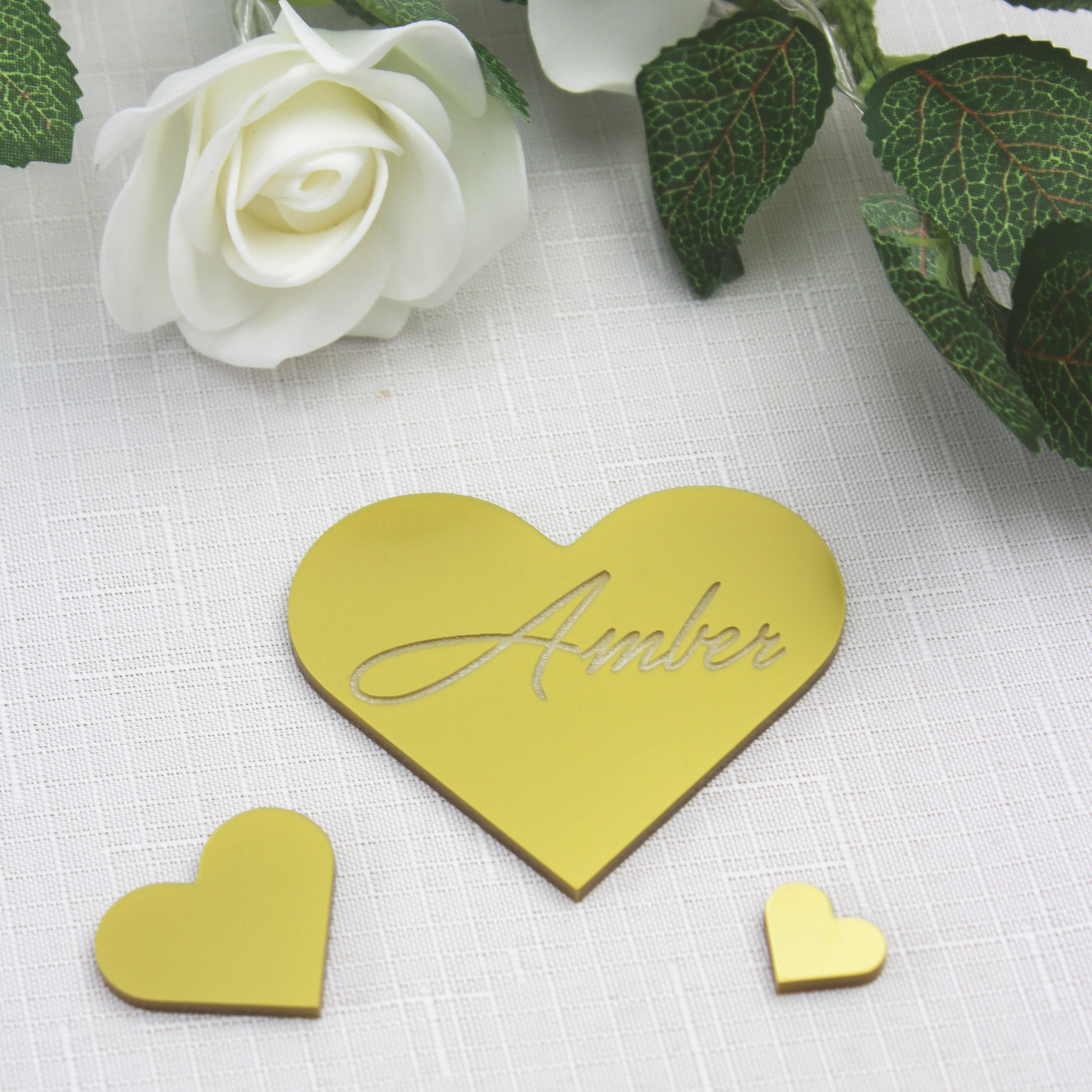 Personalised Name Place Tags – Wood & Acrylic Mix