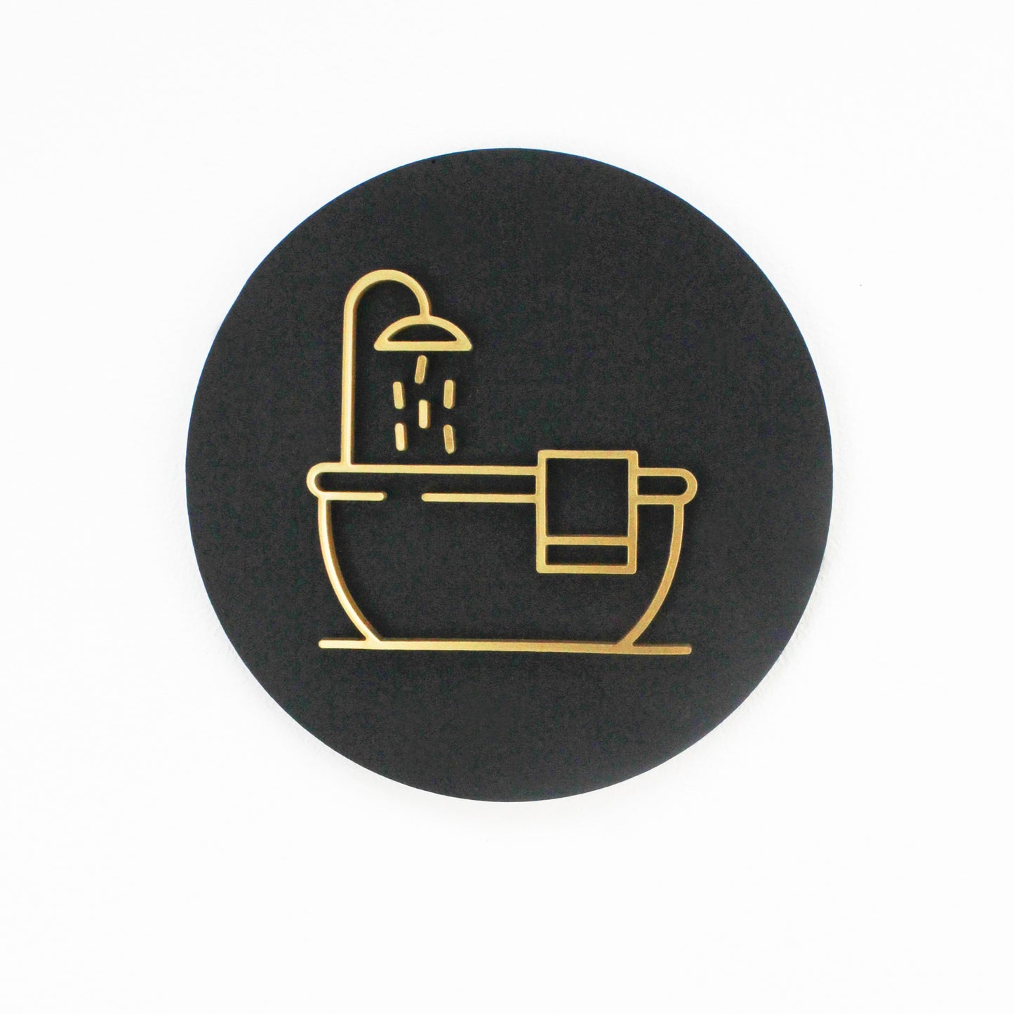 Bathroom Bath Design, Door Plaque - Available in Two Sizes