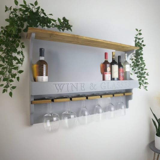Personalised Wall Wine/Cocktail Rack