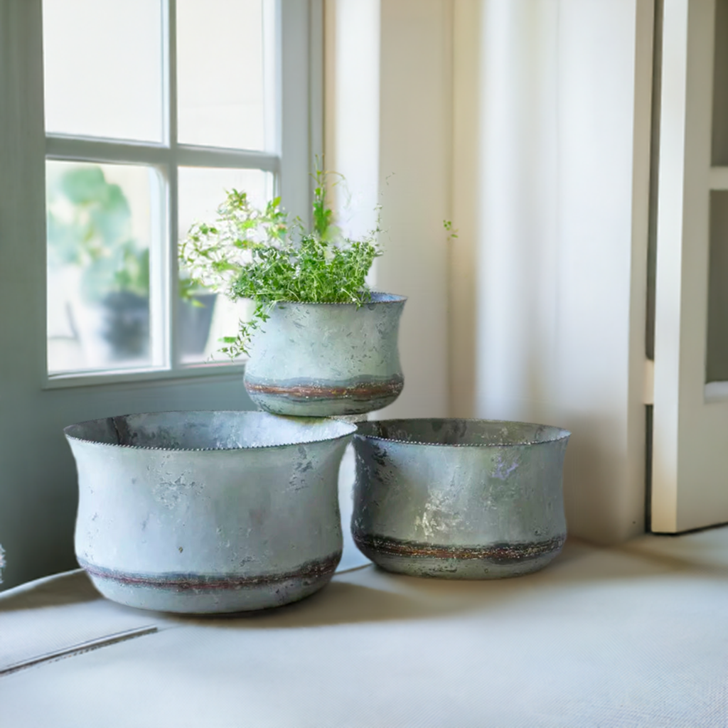 Bathwick Planters With Beading Set of 3