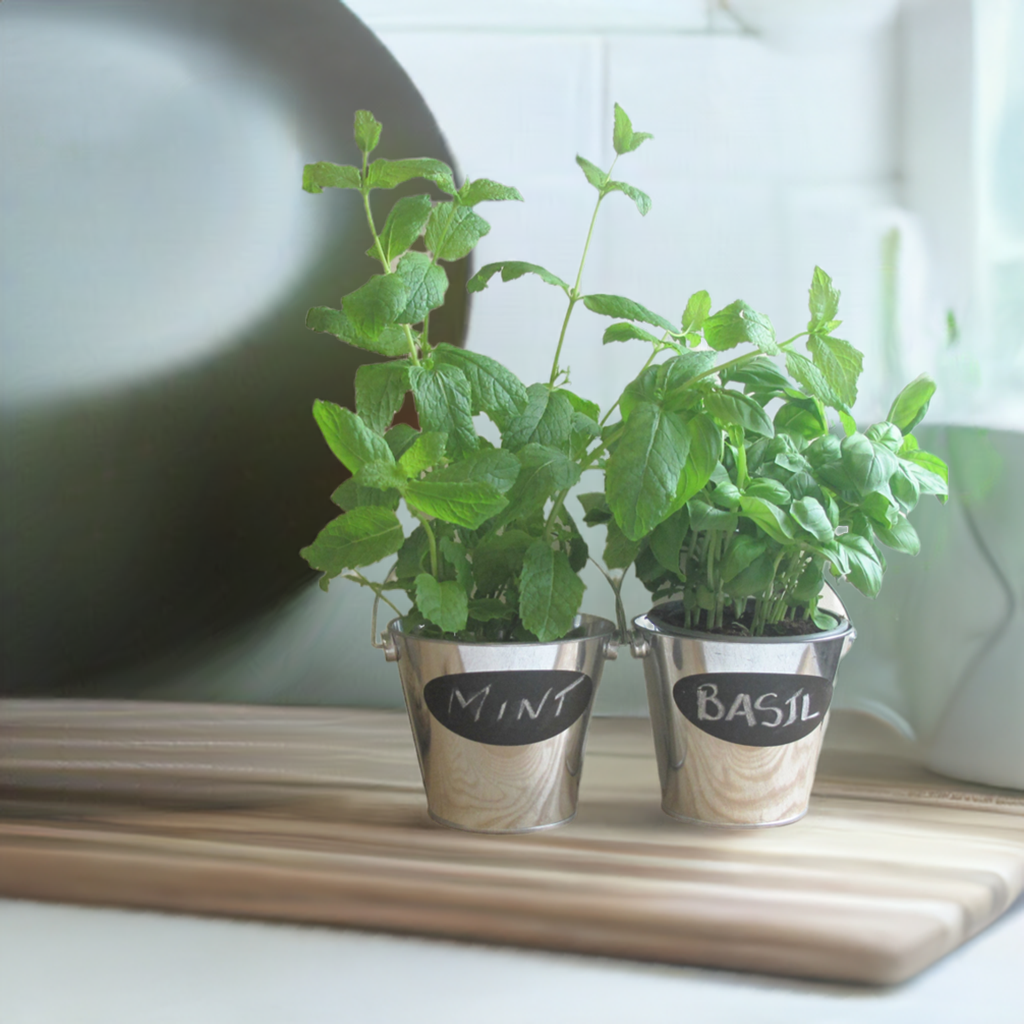 Herb Pots with Chalkboard