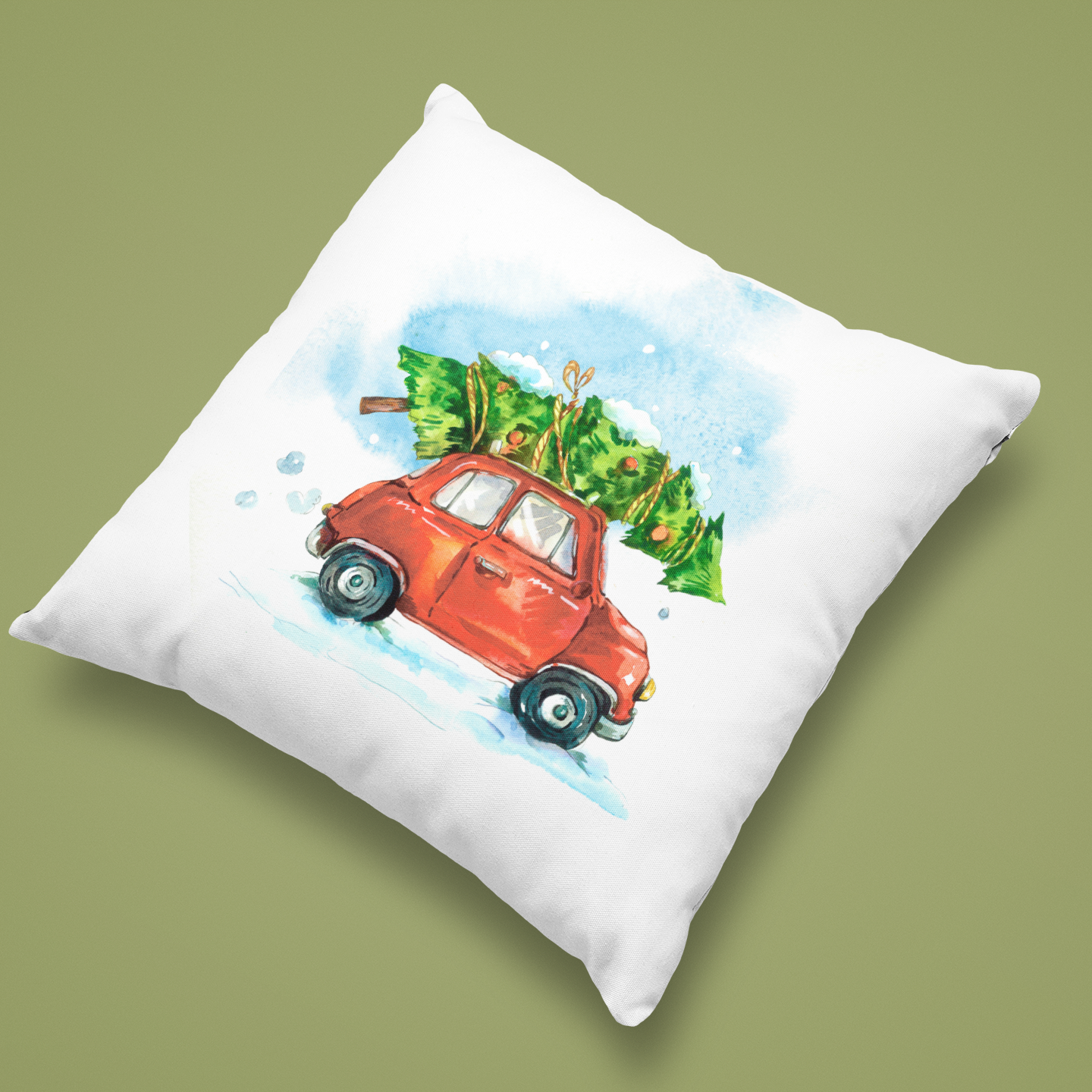 Driving Home for Christmas Car Cushion Cover