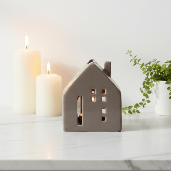 Grey house tealight marble candles