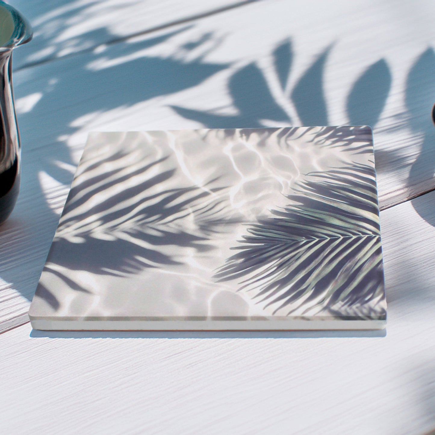 Jungle Leaf Pattern Ceramic Coaster