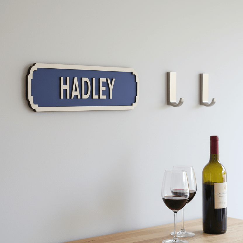 Personalised Street - Style Wall Sign in Various Colours - Mac and Lilly