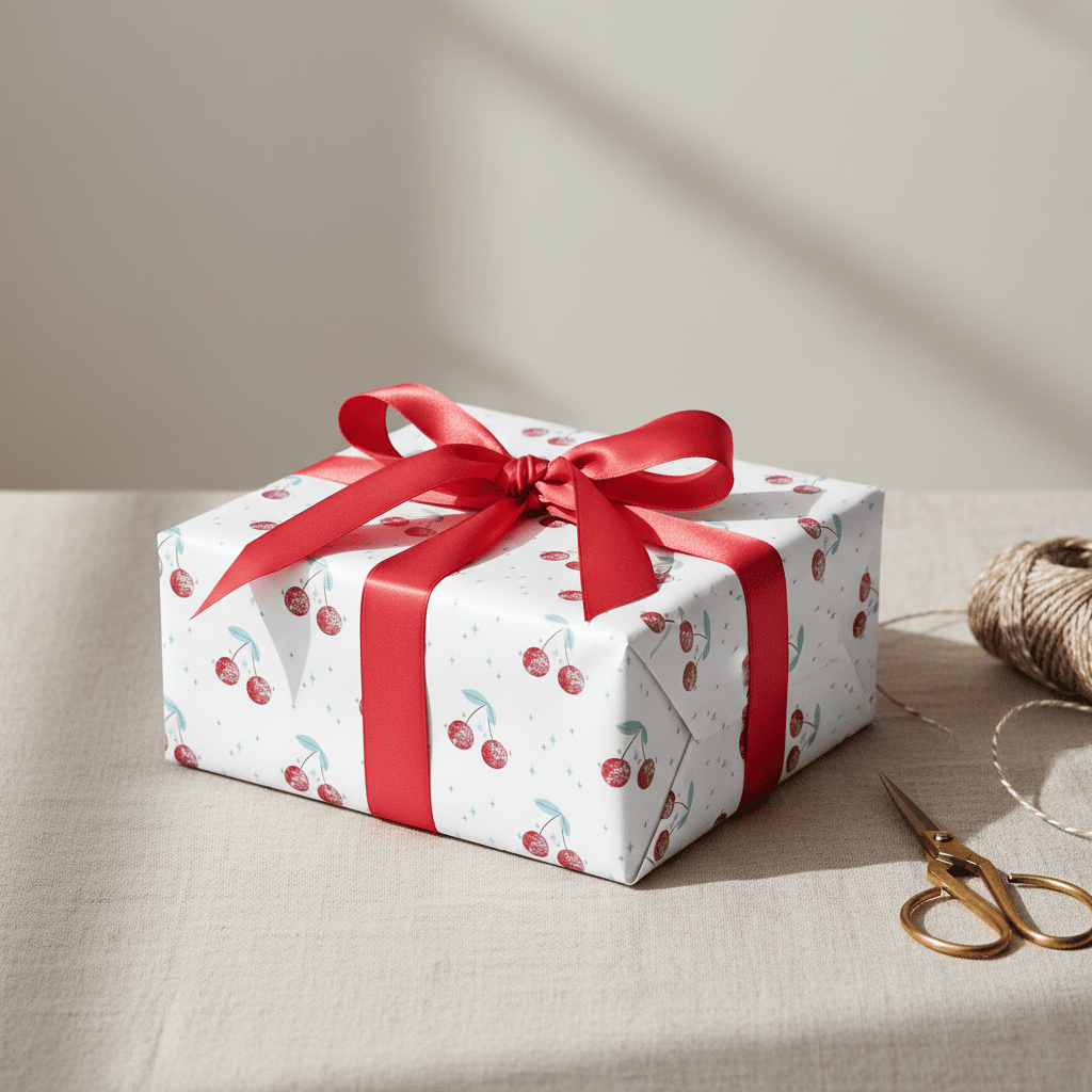 Disco Ball Cherry Wrapping Paper Set - Mac and Lilly