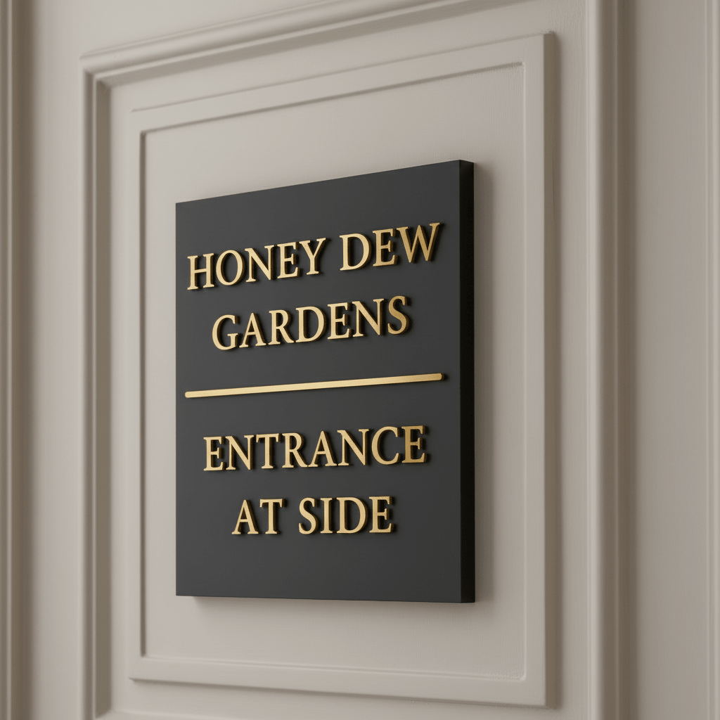 Portrait Raised Design Sign - Mac and Lilly