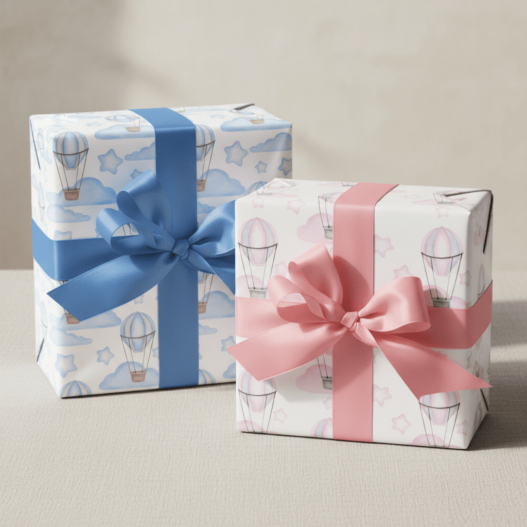 Hot Air Balloon Luxury Gift Wrap Set - Mac and Lilly