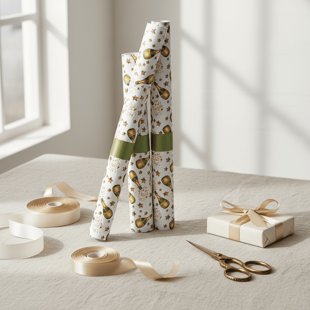 Premium Champagne Gift Wrap Set – Thick Matte Luxury Paper - Mac and Lilly