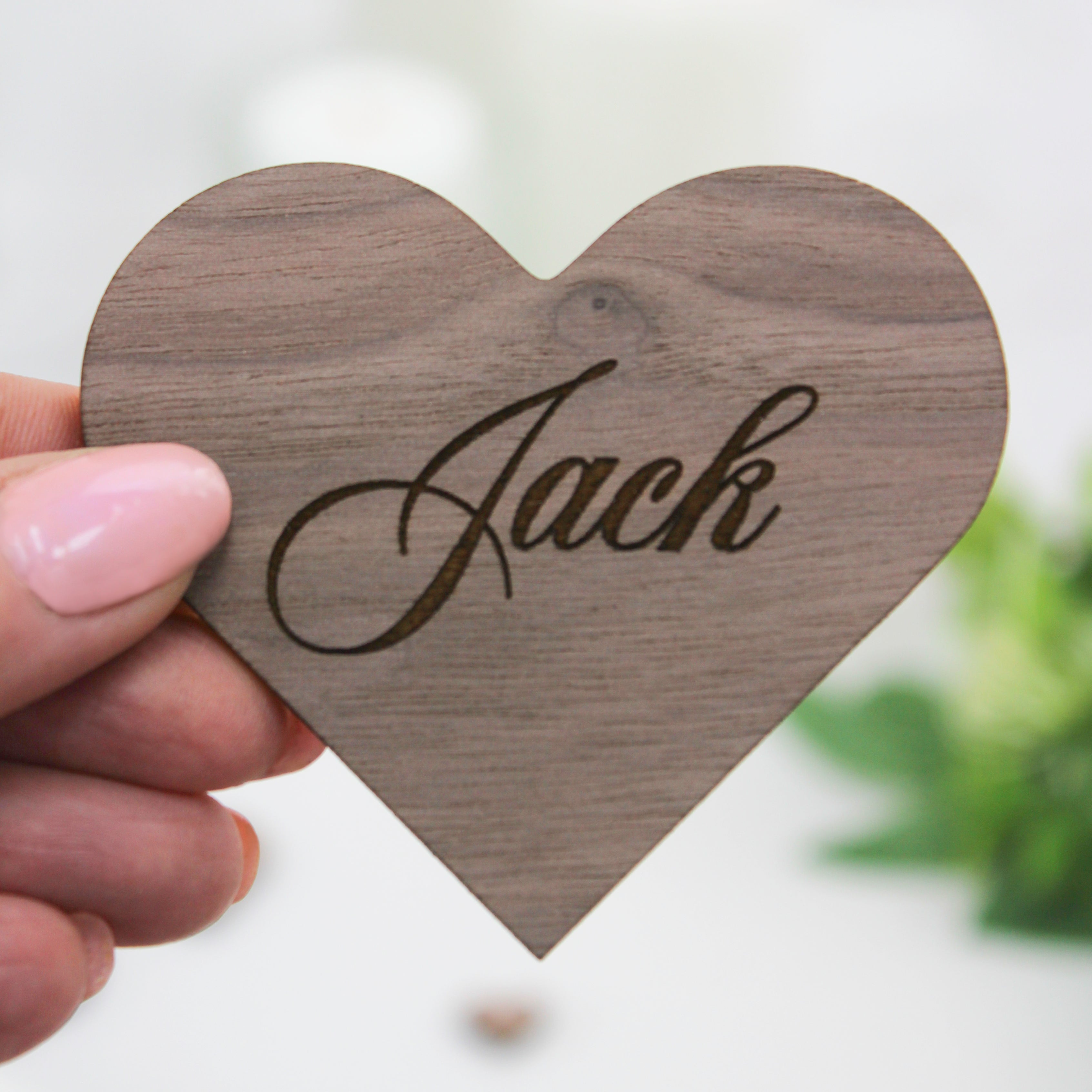 Personalised Name Place Tags – Wood & Acrylic Mix