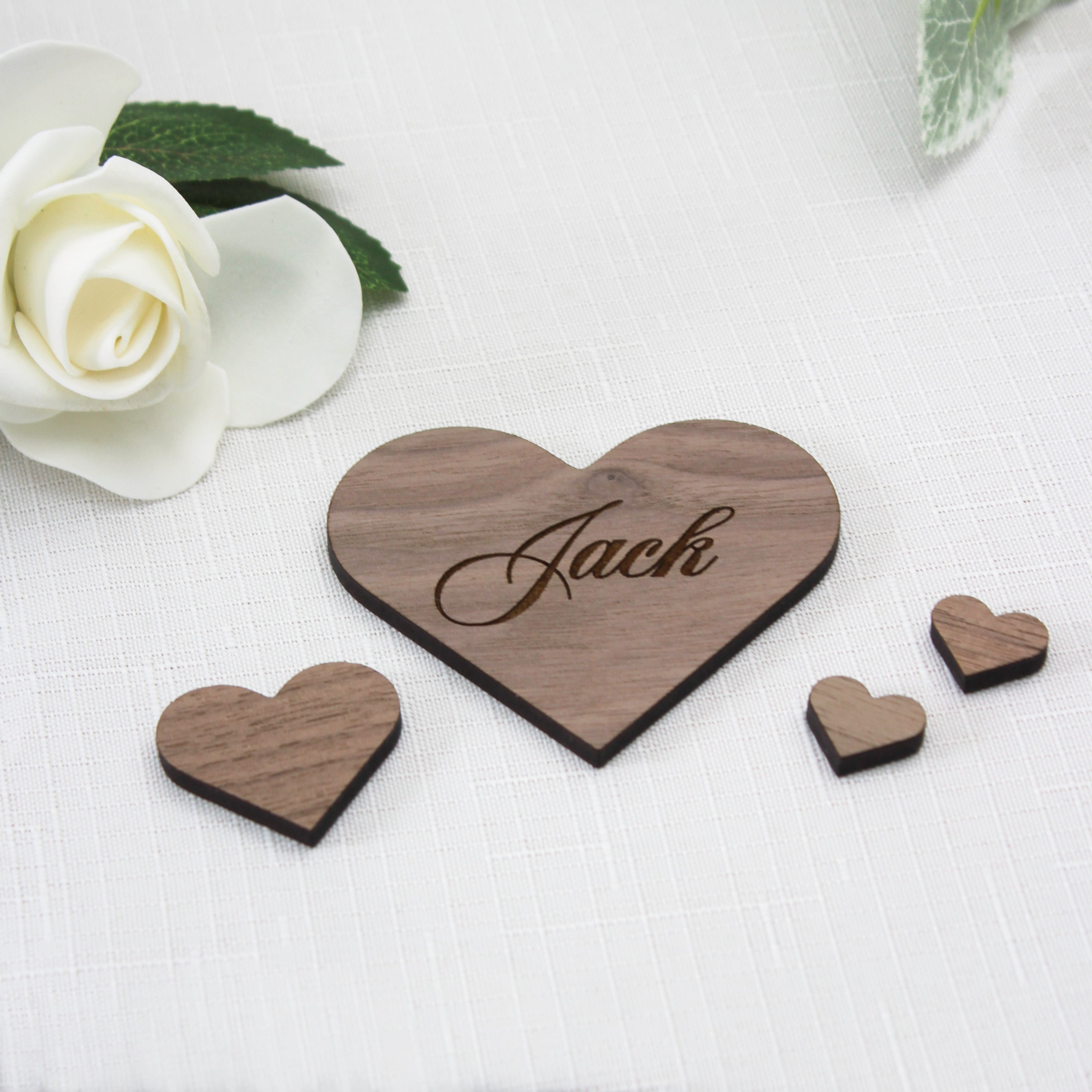 Personalised Name Place Tags – Wood & Acrylic Mix
