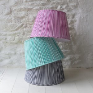 Striped Pleated Cotton Lampshade - Mac and Lilly