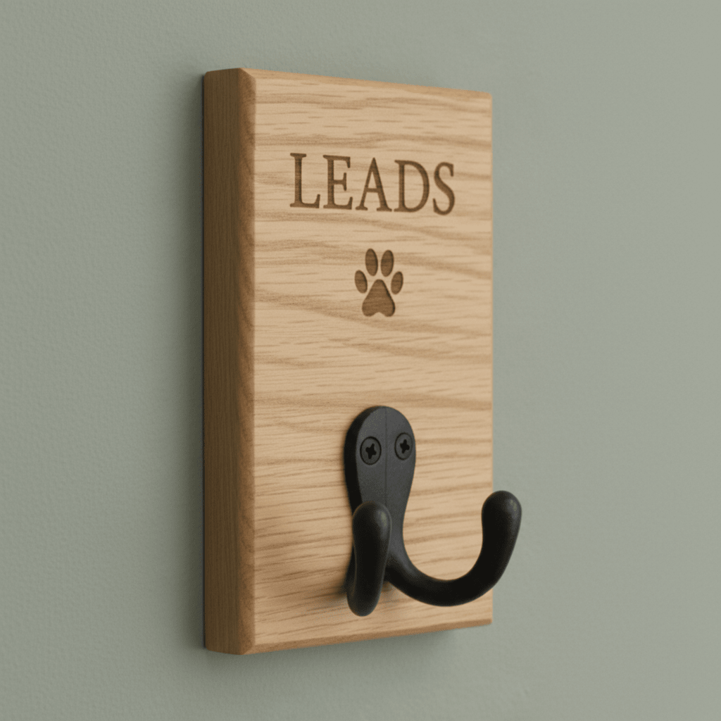 Personalised Paw Sign - Oak or Walnut - Mac and Lilly