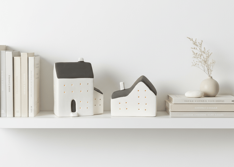 Glowing Ceramic LED Houses – Two Styles - Mac and Lilly