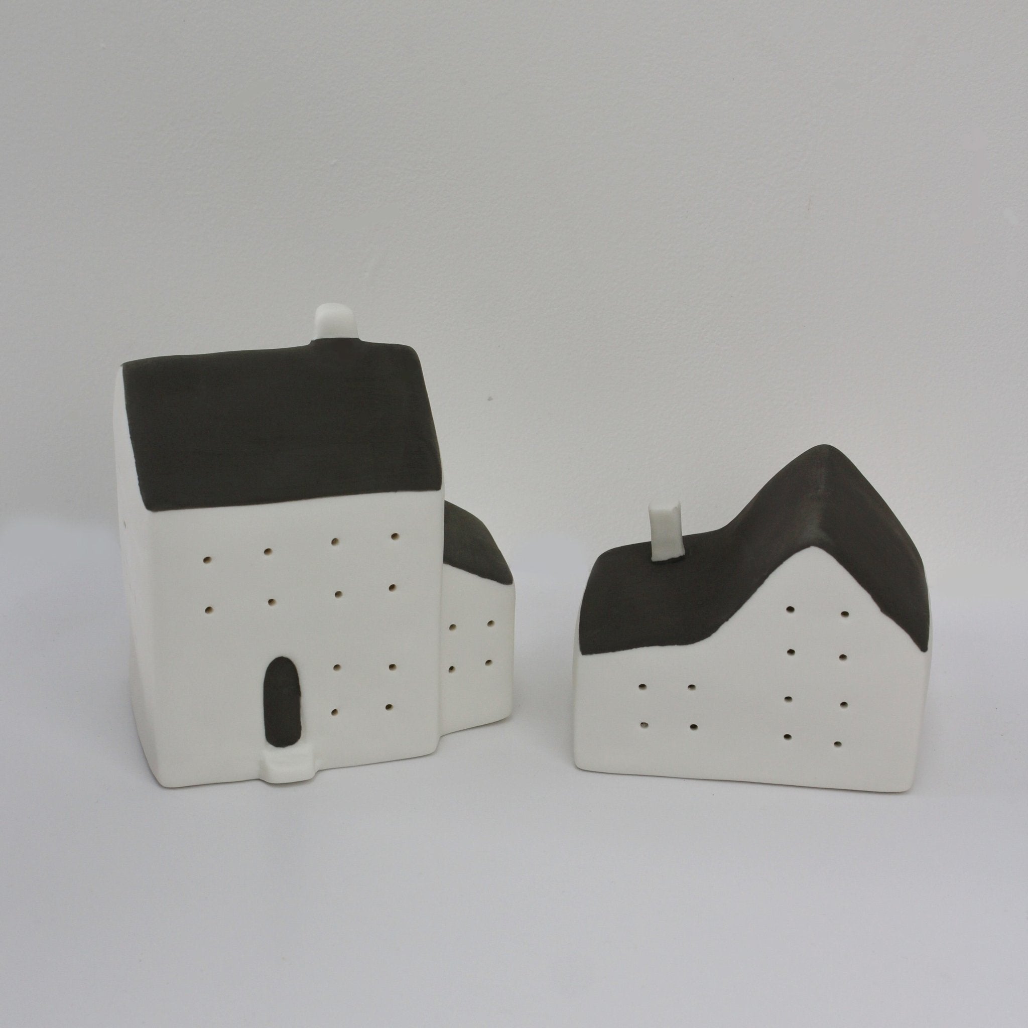 Glowing Ceramic LED Houses – Two Styles - Mac and Lilly