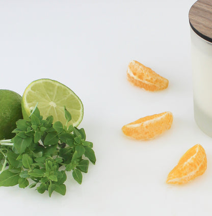 Lime Basil and Mandarin Soy Wax Scented Candle - 45 Hours Burn Time